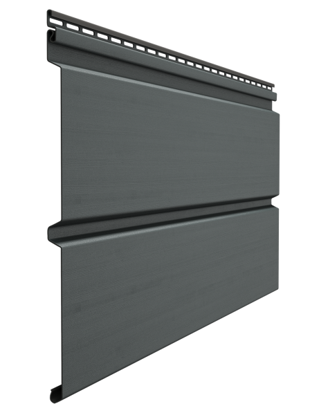 Виниловый сайдинг Docke, Брус D6S, L=3600х300 мм серия Premium, цвет: графит