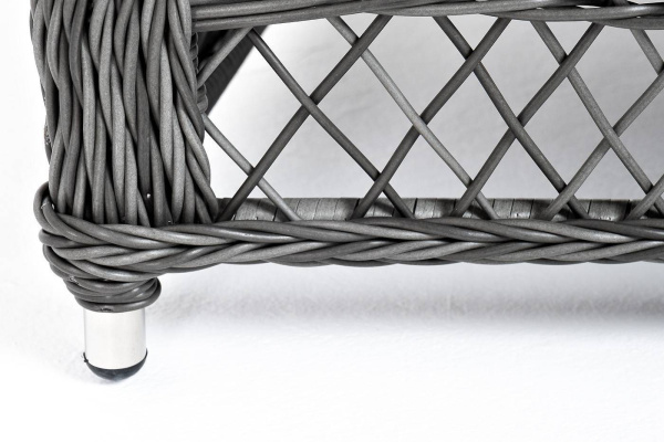 Диван 3-местный из искусственного ротанга, Гранд Латте цвет: графит