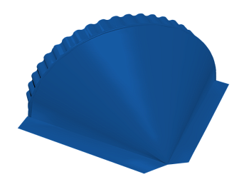 GL Заглушка конька полукруглого, конусная 0.45 мм, PE, RAL 5005