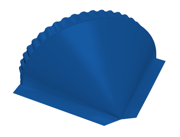 GL Заглушка конька полукруглого, конусная 0.45 мм, PE, RAL 5005