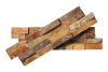 Сланец, 3D панель из камня, 600х150 мм, Rockface Rusty slate
