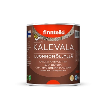 Краска Finntella, Kalevala, для дерева с натур. маслами полуматовая, уп. 0.45 л колеровка