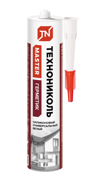 Герметик Технониколь силиконовый, Master, цвет: белый, уп 280 мл