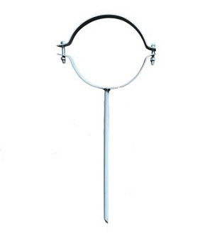 СЗ Охват со штырем, полоса 25х2, Ø 216 мм грунт, RAL 9003