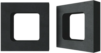 Декоративный бриз-блок Mesterra Cobogo, 250х250 мм 50 мм, 0401, черный