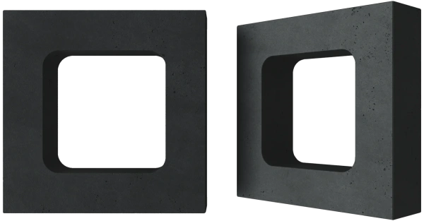 Декоративный бриз-блок Mesterra Cobogo, 250х250 мм 50 мм, 0401, черный