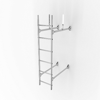 Лестница стеновая, универсальная Roofsystems Prestige 600, L= 1800 мм zinc