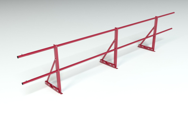 Ограждение кровельное для фальцевой кровли Roofsystems Econom фальц, H=600 мм RAL 3011, L=3000 мм