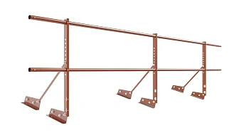 Ограждение кровельное для фальцевой кровли NewLine, H=600 мм, L= 3000 мм RAL 8004