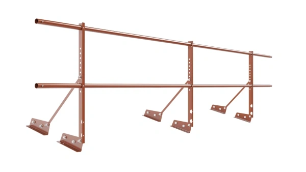 Ограждение кровельное для фальцевой кровли NewLine, H=600 мм, L= 3000 мм RAL 8004