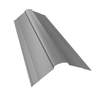 GL Планка конька фигурного, 100х100 мм 0.45 мм, Drap, RAL 7004, L=2000 мм