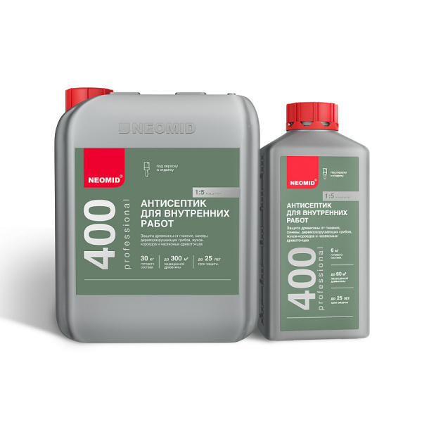 Неомид 400, деревозащитный состав для внутренних работ,  уп 1 кг