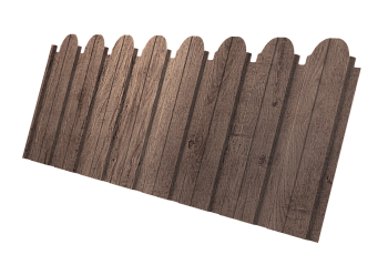 Профилированный лист GL C10 B, фигурный, 0.45 мм, Print Premium, Almond Wood Fresh