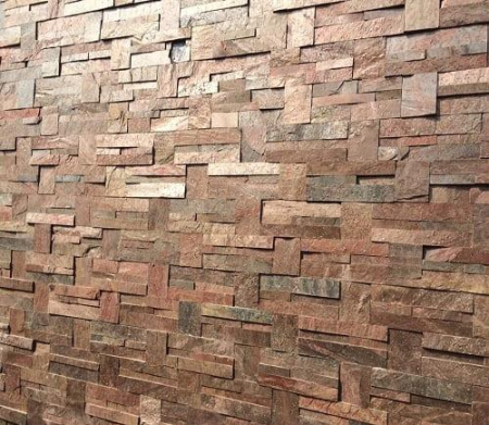 Кварцит, 3D панель из камня, 600х150 мм, Natural Copper
