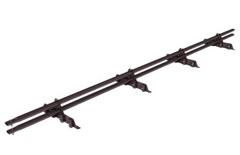 Снегозадержатель для фальцевой кровли Roofsystems Prestige Master фальц, 4 опоры, 2 трубы, овал 45х25, L=3000 мм, RAL 8019