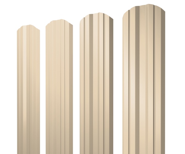 GL Штакетник Twin, фигурный 0.5 мм, Satin, RAL 1015