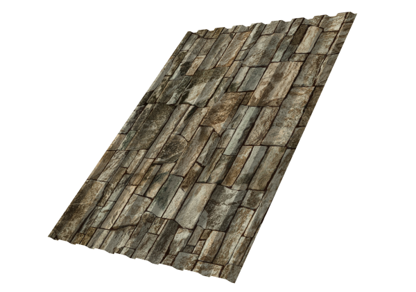 Профилированный лист GL C20 A, 0.45 мм, Print Elite, Fine Stone TwinColor Профилированный лист GL C20 A, 0.45 мм, Print Elite, Fine Stone TwinColor