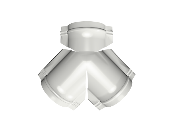 GL Y-тройник конька полукруглого 0.45 мм, PE, RAL 9003