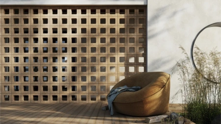 Декоративный бриз-блок Mesterra Cobogo, 250х250 мм 90 мм, 0401, под покраску