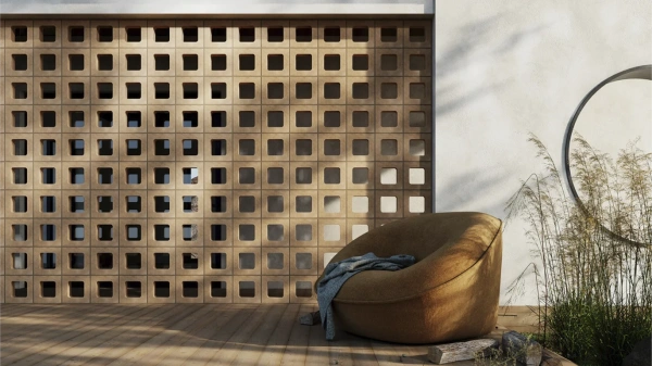 Декоративный бриз-блок Mesterra Cobogo, 250х250 мм 90 мм, 0401, под покраску