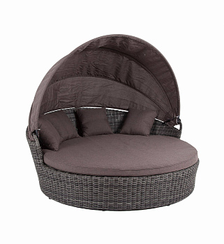 Кровать плетеная круглая, Стильяно графит