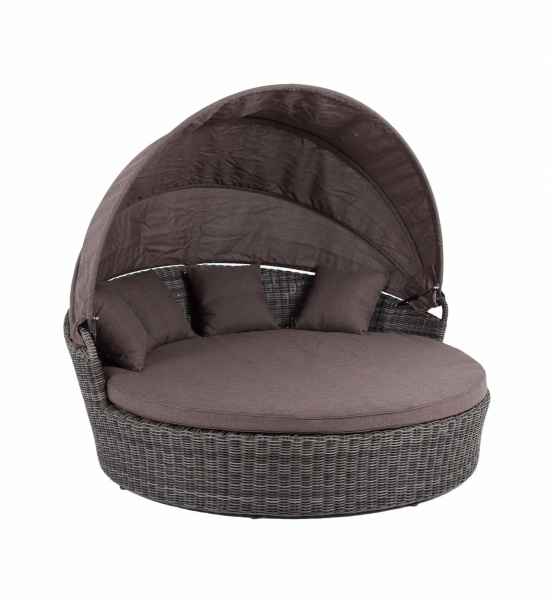 Кровать плетеная круглая, Стильяно графит