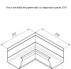 Угол желоба внутренний 90° Vortex Project Ø210\145 мм, Zn