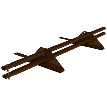 Снегозадержатель для композитной черепицы Roofsystems Prestige 2 опоры, 2 трубы, овал 45х25, L=1200 мм, RAL 8017