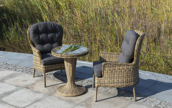 Стол кофейный из искусственного ротанга, Леванте цвет: соломенный