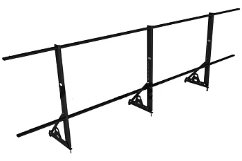 Ограждение кровельное, универсальное Promo Next, H=900 мм RAL 9005, L=3000 мм