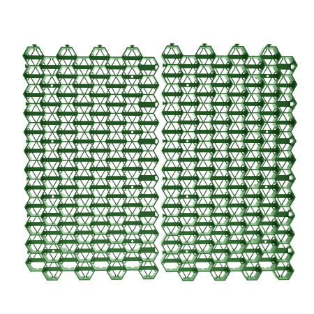 Решетка газонная Gidrolica Eco Standart, пластиковая зеленая, 700x400 мм, C250, 607