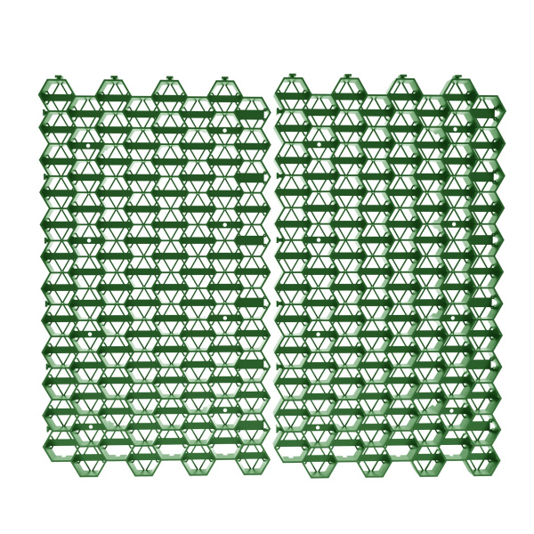 Решетка газонная Gidrolica Eco Standart, пластиковая зеленая, 700x400 мм, C250, 607