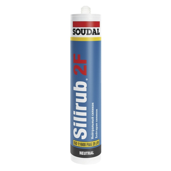 Герметик Soudal силиконовый, Silirub 2F нейтральный, прозрачный, 300 мл