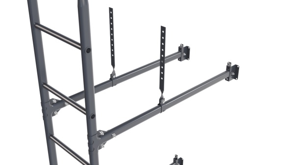 Фасадная лестница Borge, верхняя секция, L=2700 мм RAL 7024