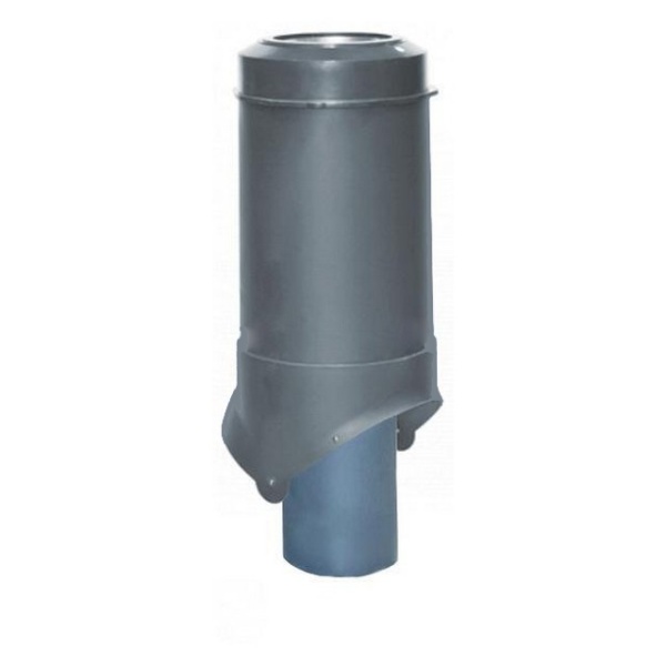 Вентиляционный выход канализации Krovent Pipe-VT IS 125 мм серый
