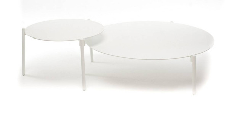 Столик журнальный круглый, Тоскана, Ø 103 см, H 28,5 см, цвет: белый