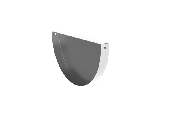 Заглушка желоба Ø185 мм, Optima, PE, RAL 9003