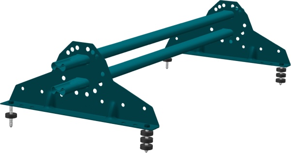 Снегозадержатель Grand Line NEW универсальный,  L=1000 мм, 2 опоры, 2 трубы, овал 42х21 мм. RAL 5021