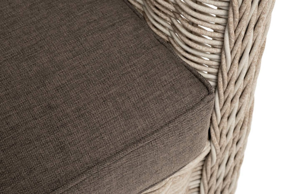 Диван 3-местный из искусственного ротанга, Гляссе бежевый