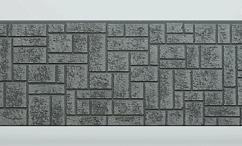 Панель FCS Simple под Камень, 15 мм, 360х1480 мм цвет: AA5113 графит