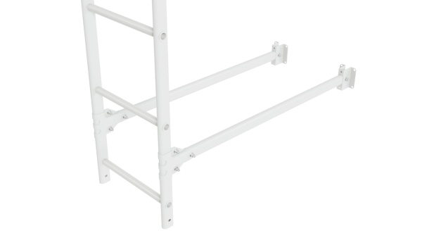 Фасадная лестница Borge, верхняя секция, L=1800 мм RAL 9003