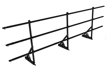 Ограждение кровельное для фальцевой кровли Roofsystems Prestige Next фальц, H=900 мм RAL 9005, L=3000 мм