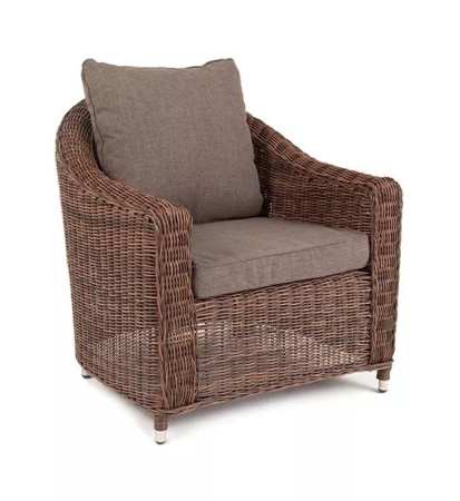 Кресло плетеное из искусственного ротанга, Кон Панна коричневый