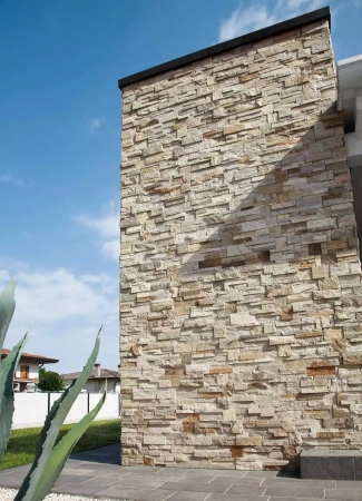 Кварцит, 3D панель из камня, 350х180 мм, Modern Beige Quartz