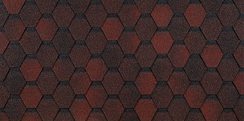 Битумная черепица, Docke, Eurasia, Шестигранник цвет: красный, 3 м² / уп.