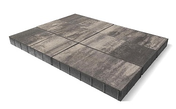 Тротуарная плитка Braer Сити 80 мм 300х150 мм, цвет: Color Mix Туман