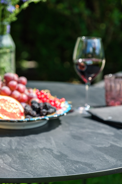 Стол из HPL круглый Ø 90 см, Диего, цвет: серый гранит