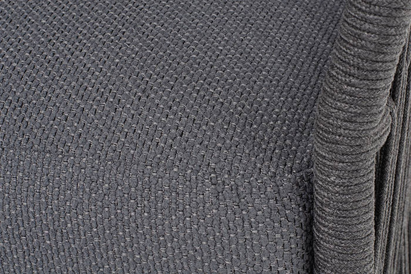 Диван 3-местный из роупа, Лугано, карк алюм темно-серый муар,роуп темно-серый круг,ткань темно-серая