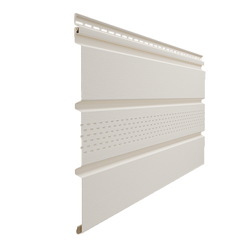 Софит пвх Docke, центральная перфорация, L=3000 мм серия Premium, цвет: пломбир