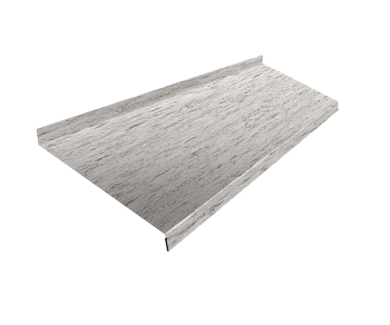 Отлив простой GL, 200 мм 0.45 мм, Print Elite, Snow Wood Twincolor, L= 2000 мм